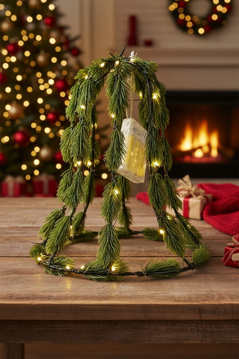 LED-Glocke mit Tannenzweigen (groß)