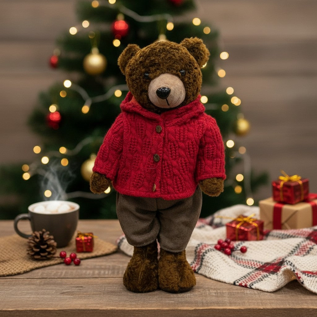 Plüschbär im Winter-Outfit (männlich)