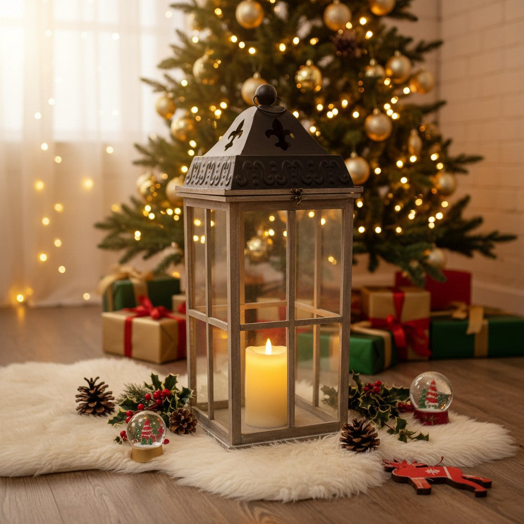 Deko-Laterne „Vintage Winter“